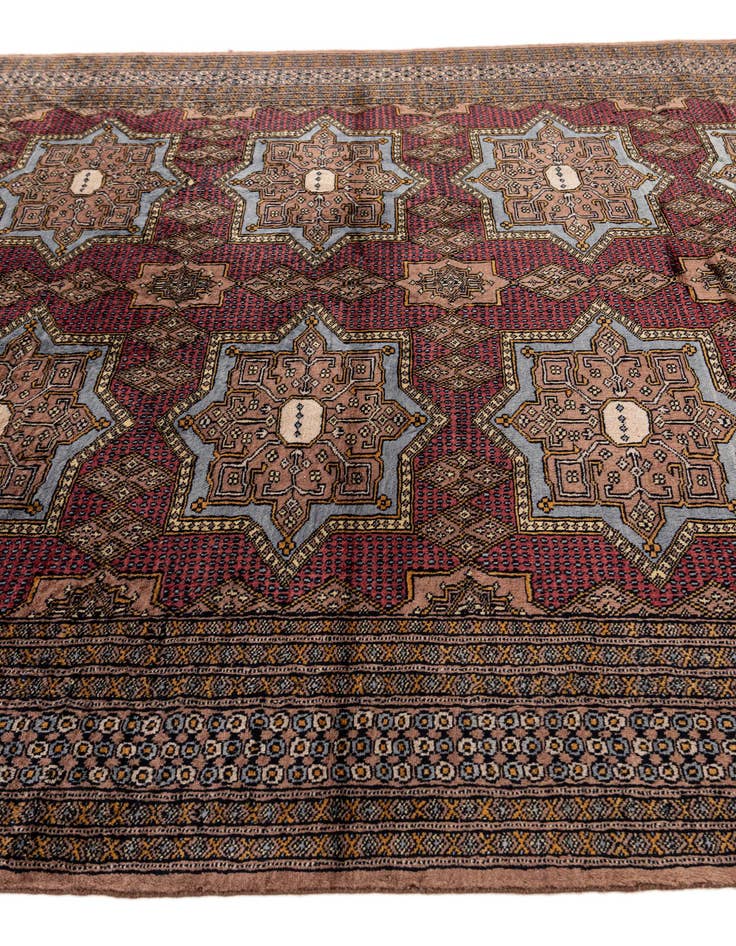 Detail image of  6' x 9' 11  Hand Knotted Bokhara Oriental Wool Rug
