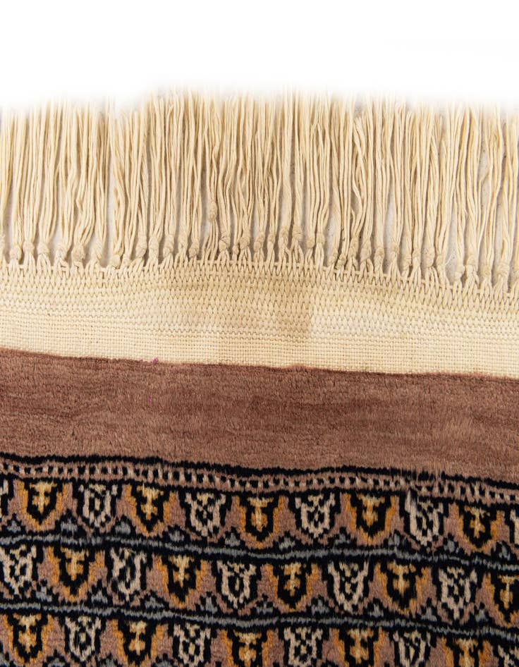 Detail image of  6' x 9' 11  Hand Knotted Bokhara Oriental Wool Rug