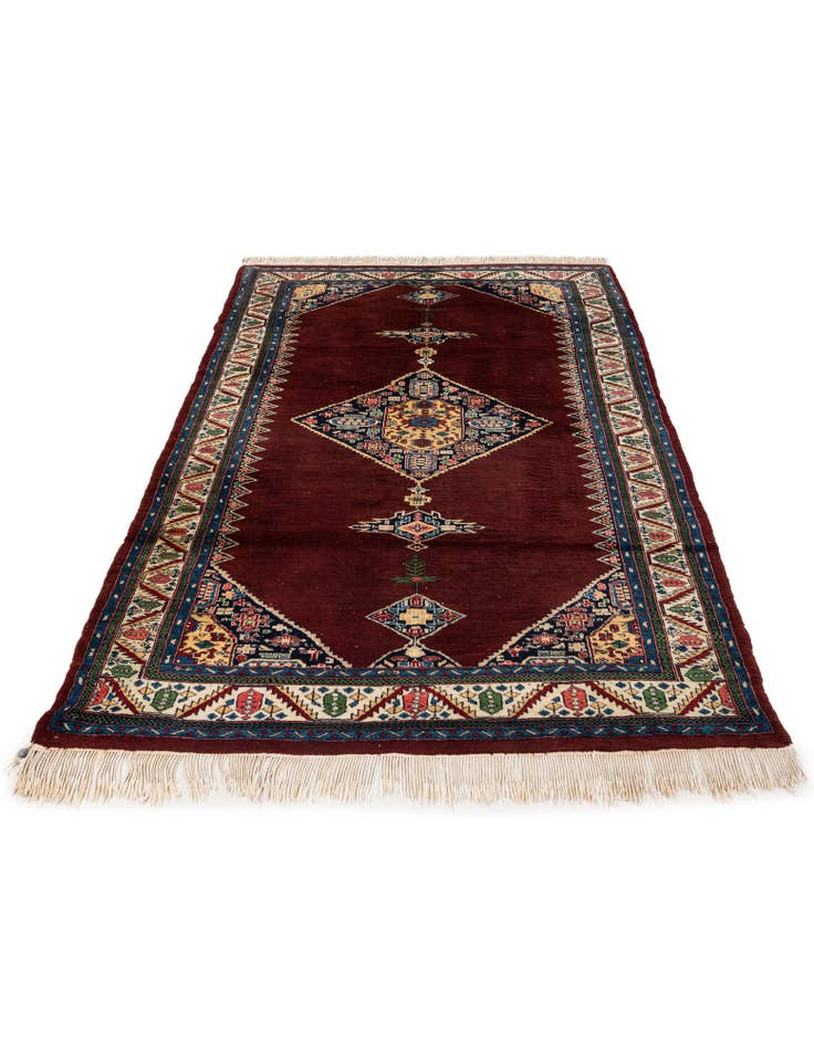 Detail image of  4' 3 x 6' 4  Hand Knotted Bokhara Oriental Wool Rug