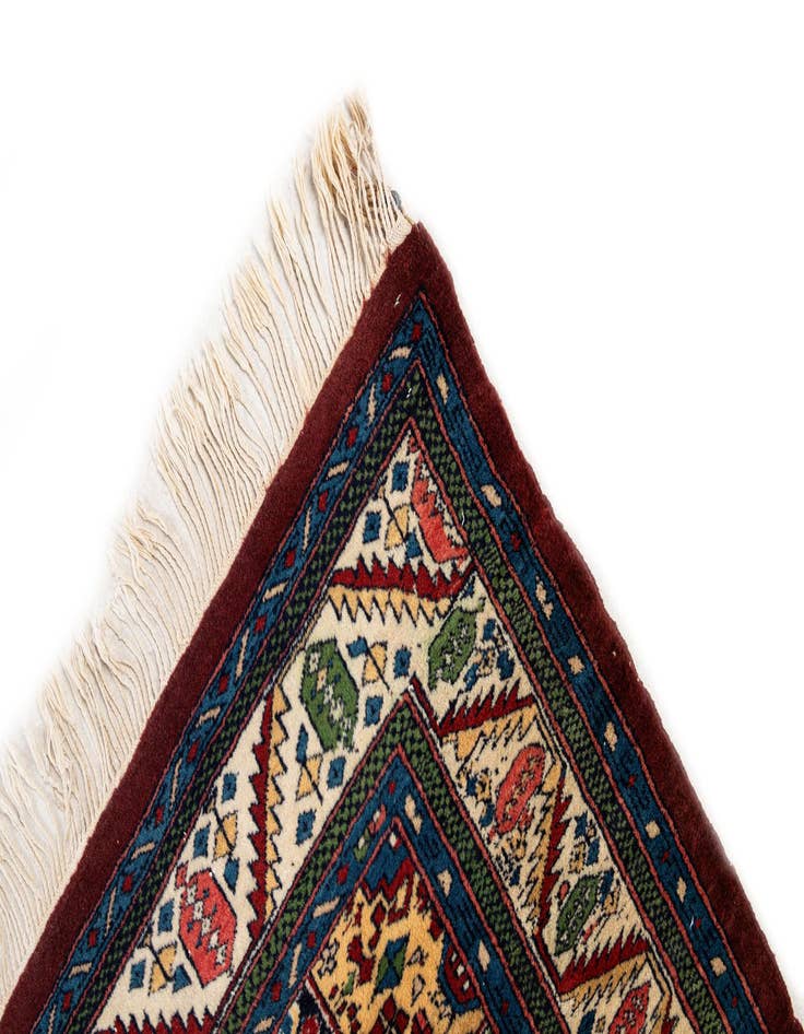 Detail image of  4' 3 x 6' 4  Hand Knotted Bokhara Oriental Wool Rug