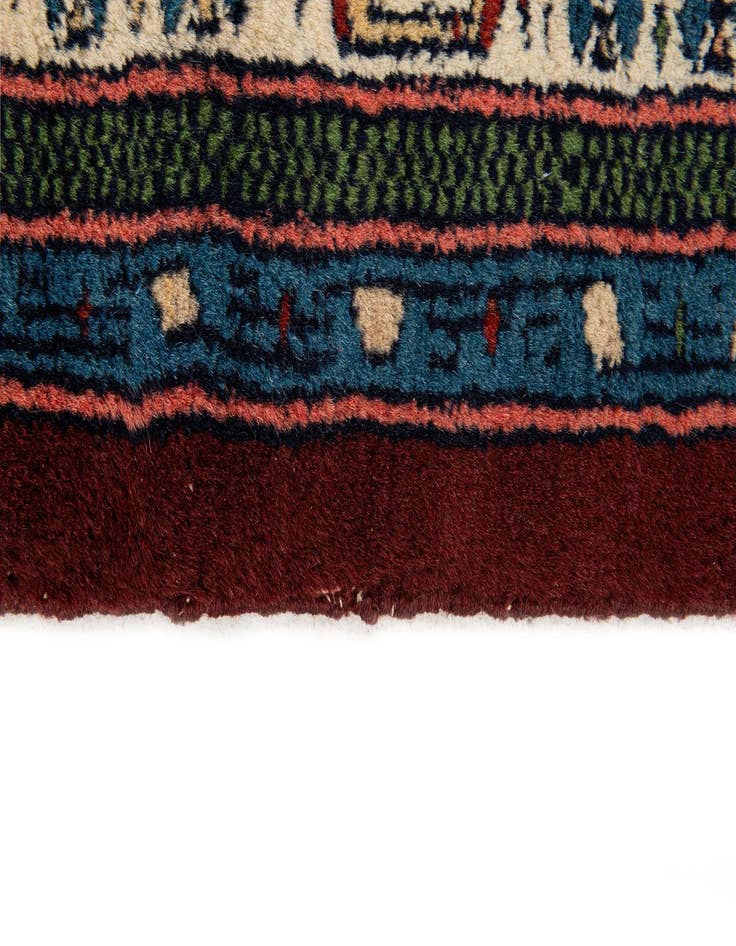 Detail image of  4' 3 x 6' 4  Hand Knotted Bokhara Oriental Wool Rug