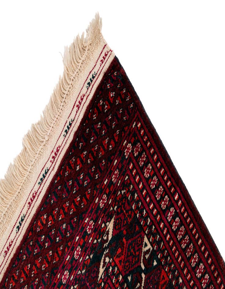 Detail image of  4' 2 x 6' 7  Hand Knotted Bokhara Oriental Wool Rug