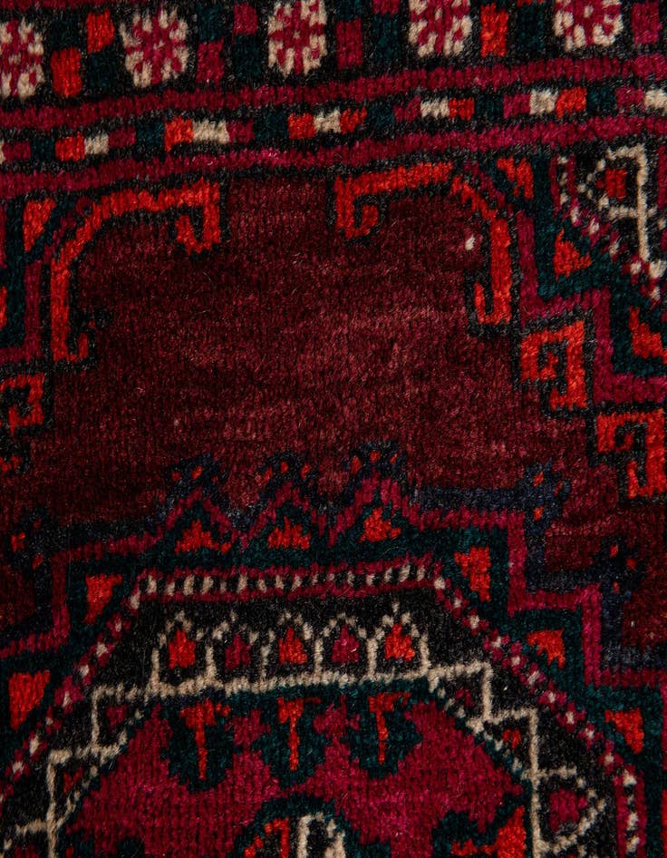 Detail image of  4' 2 x 6' 7  Hand Knotted Bokhara Oriental Wool Rug