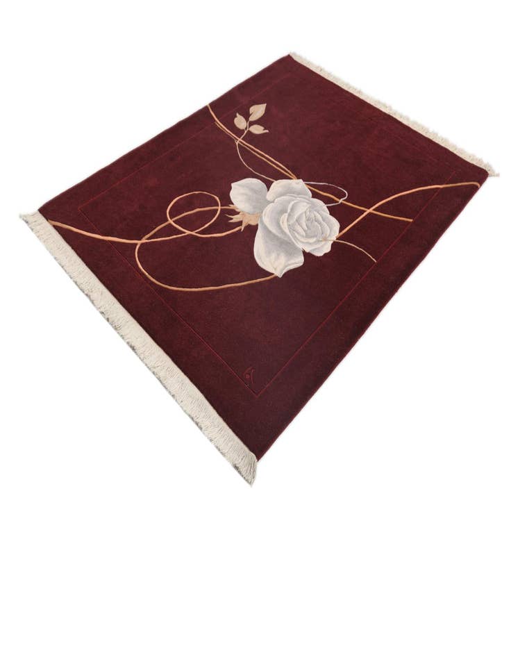 Detail image of  5' x 6' 8  Hand Knotted Darya Wool Rug