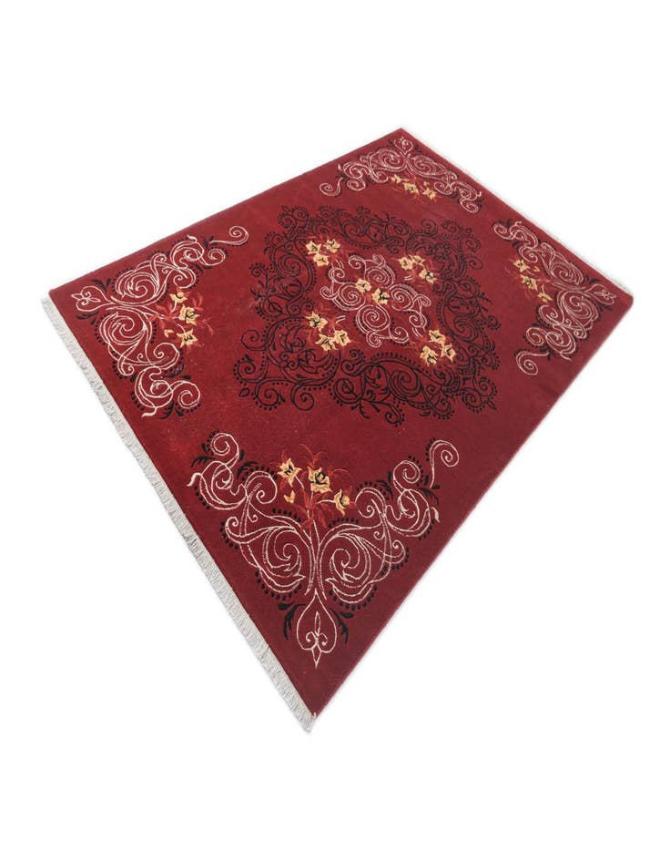 Detail image of  5' 7 x 8' 4  Hand Knotted Darya Wool Rug