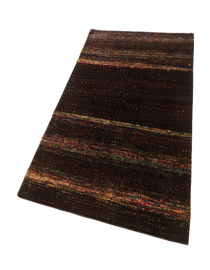 Detail image of  5' 1 x 6' 10  Hand Knotted Gabbeh Oriental Wool Rug