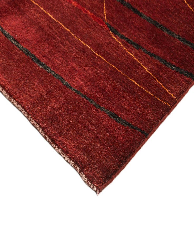 Detail image of  4' 10 x 6' 7  Hand Knotted Gabbeh Wool Rug