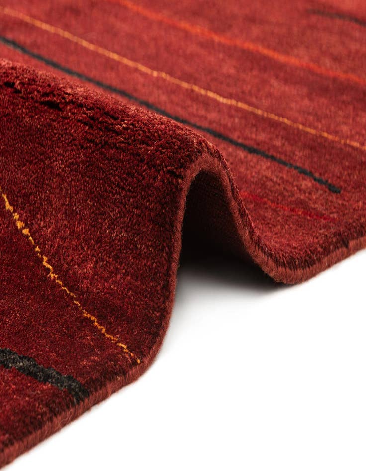 Detail image of  4' 10 x 6' 7  Hand Knotted Gabbeh Wool Rug