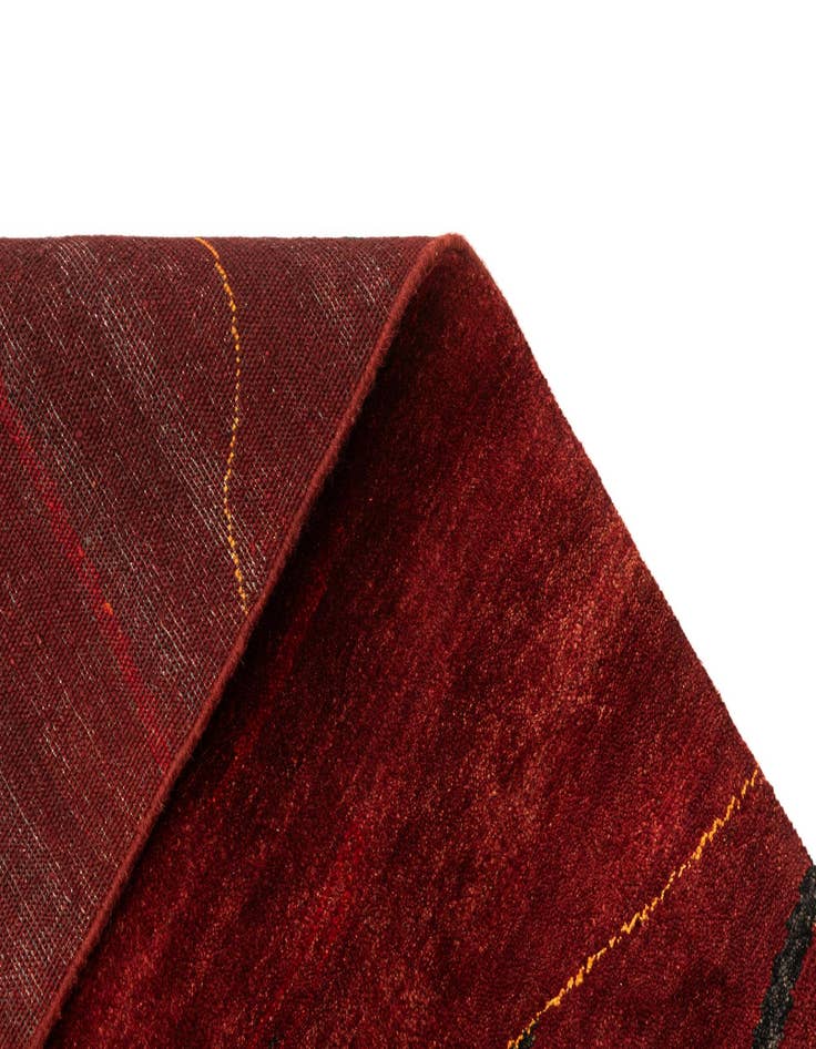 Detail image of  4' 10 x 6' 7  Hand Knotted Gabbeh Wool Rug