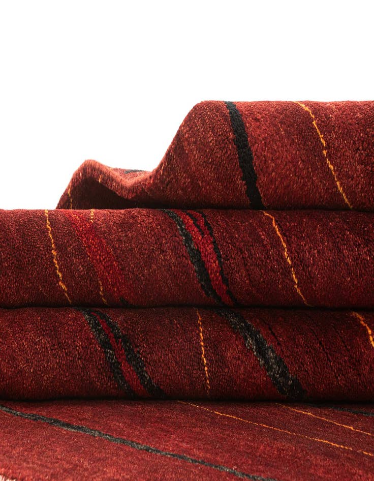 Detail image of  4' 10 x 6' 7  Hand Knotted Gabbeh Wool Rug