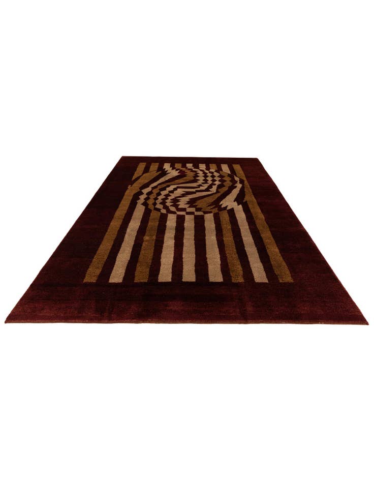 Detail image of  6' 7 x 9' 11  Hand Knotted Gabbeh Wool Rug