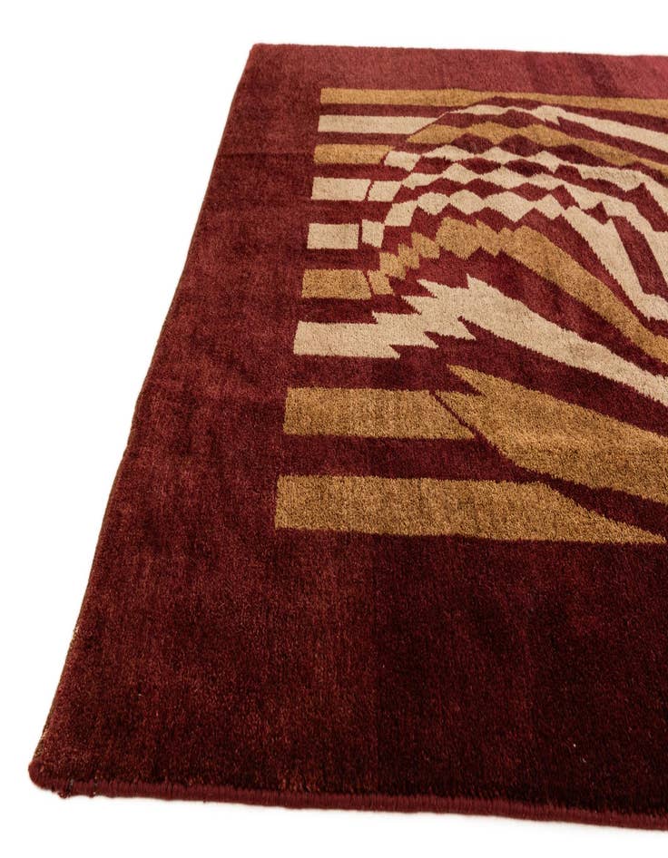 Detail image of  6' 7 x 9' 11  Hand Knotted Gabbeh Wool Rug