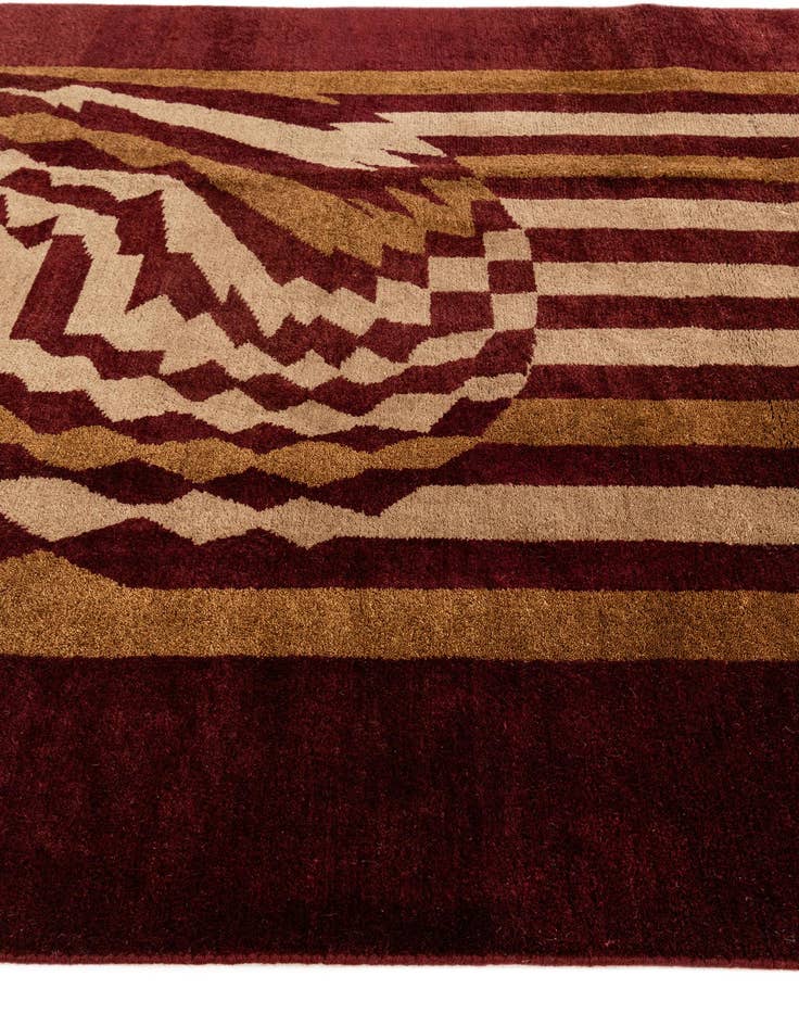 Detail image of  6' 7 x 9' 11  Hand Knotted Gabbeh Wool Rug
