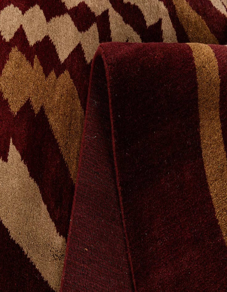 Detail image of  6' 7 x 9' 11  Hand Knotted Gabbeh Wool Rug