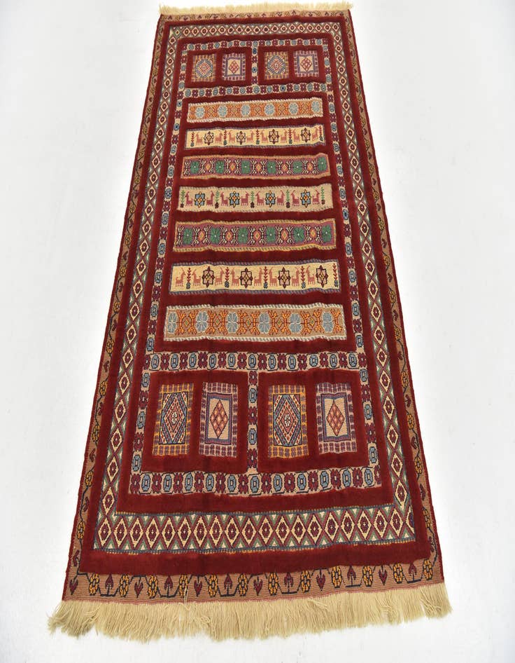 Detail image of  4' 4 x 6' 7  Hand Knotted Ghoochan Persian Wool Rug