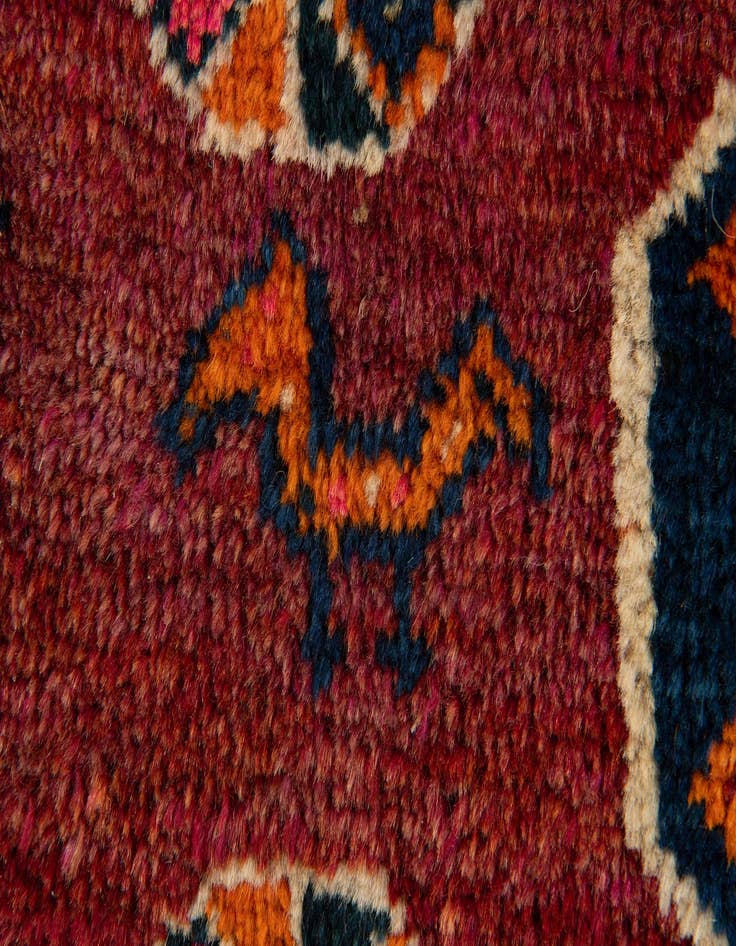 Detail image of  4' 2 x 5' 9  Hand Knotted Heriz Wool Rug