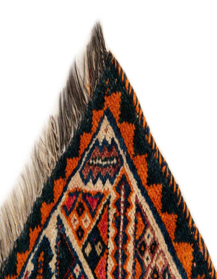 Detail image of  4' 2 x 5' 9  Hand Knotted Heriz Wool Rug