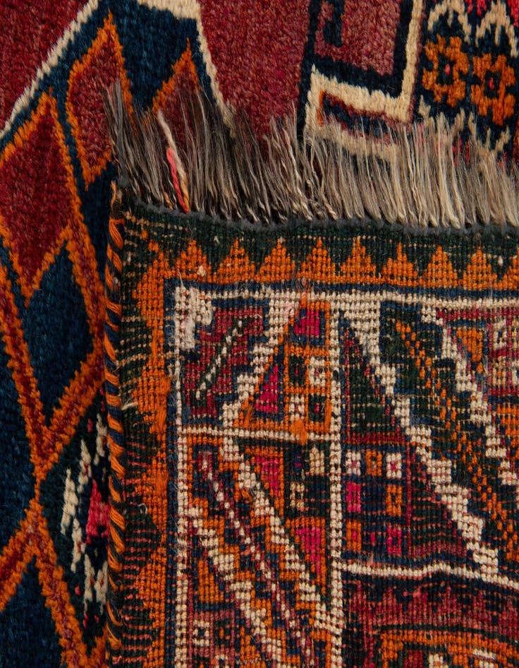 Detail image of  4' 2 x 5' 9  Hand Knotted Heriz Wool Rug