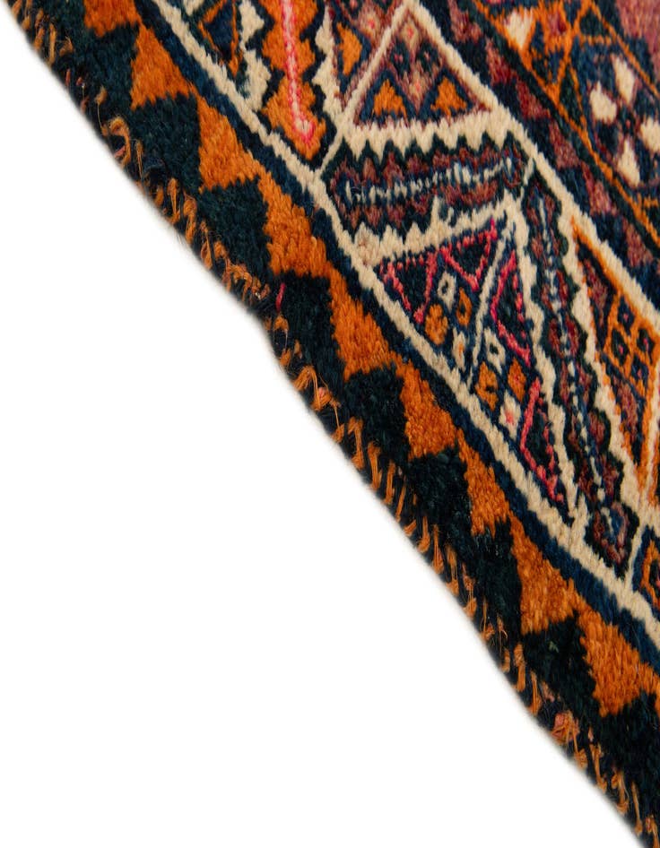 Detail image of  4' 2 x 5' 9  Hand Knotted Heriz Wool Rug