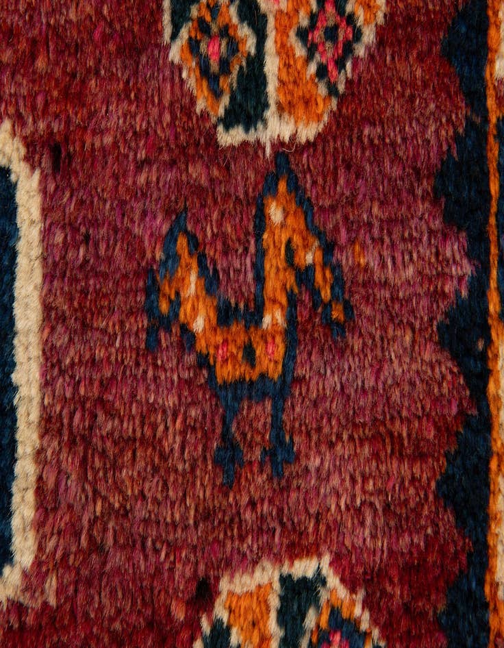 Detail image of  4' 2 x 5' 9  Hand Knotted Heriz Wool Rug