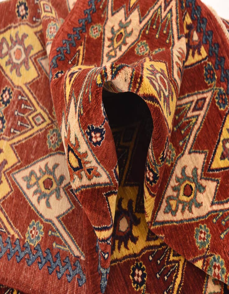 Detail image of  5' 8 x 8'  Hand Knotted Ikat Oriental Rug