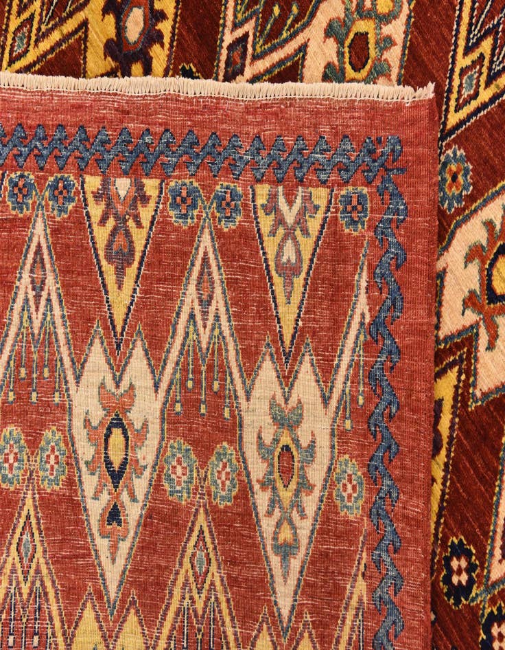Detail image of  5' 8 x 8'  Hand Knotted Ikat Oriental Rug