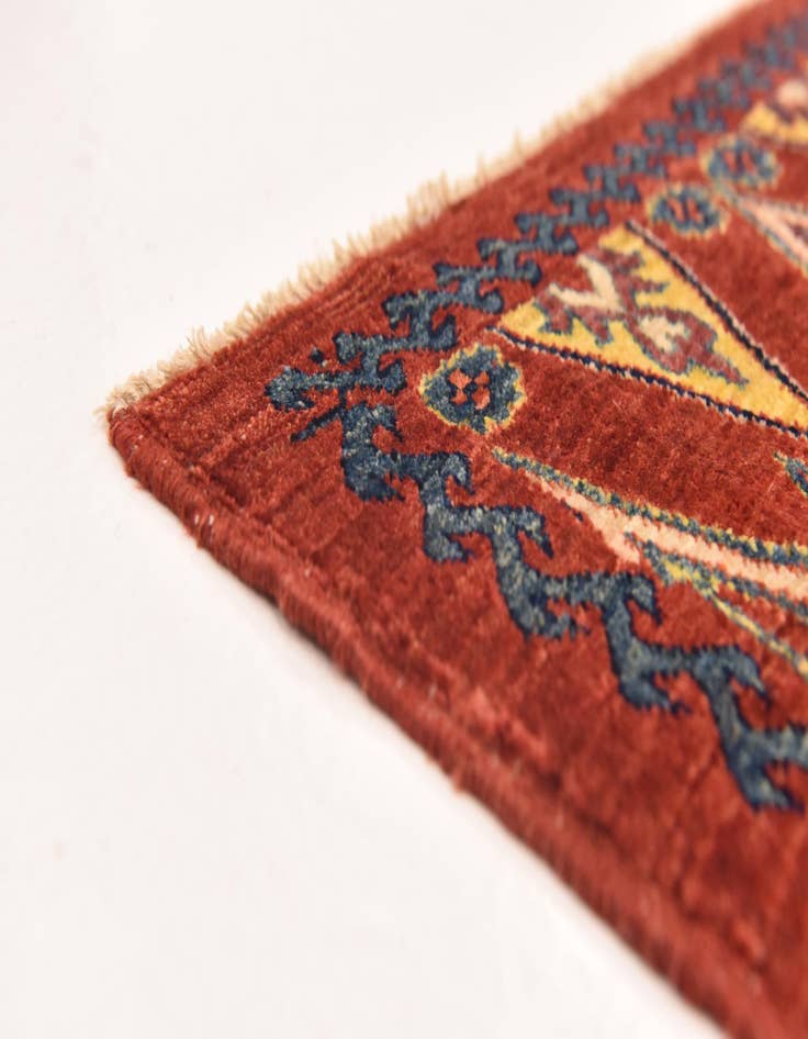 Detail image of  5' 8 x 8'  Hand Knotted Ikat Oriental Rug