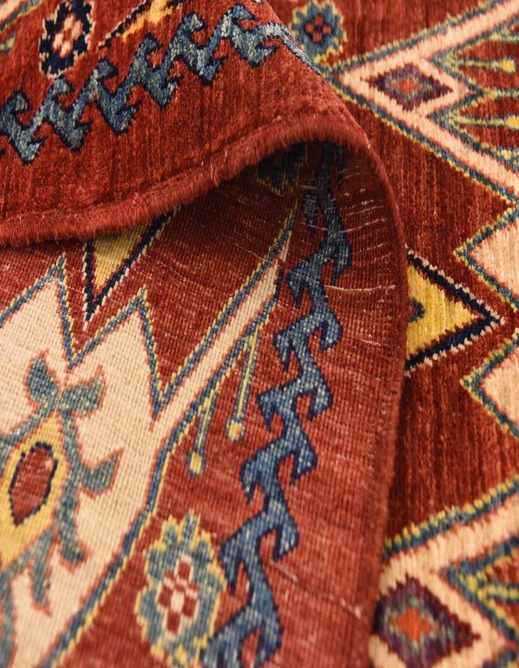 Detail image of  5' 8 x 8'  Hand Knotted Ikat Oriental Rug