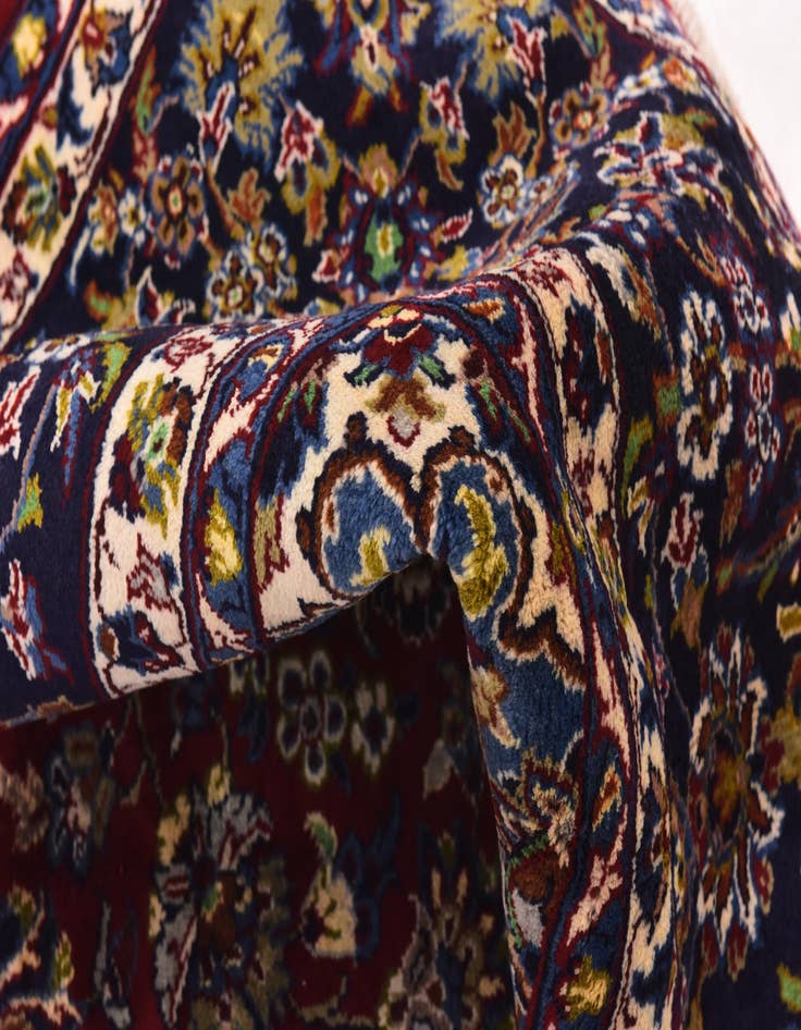 Detail image of  9' 6 x 13' 2  Hand Knotted Isfahan Persian Wool Rug