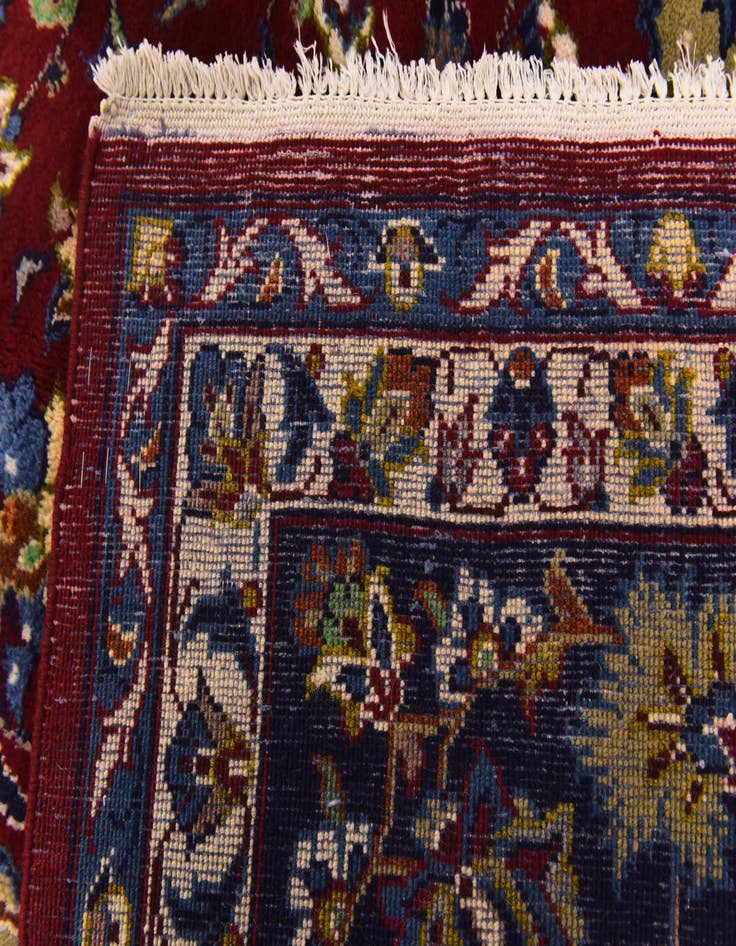 Detail image of  9' 6 x 13' 2  Hand Knotted Isfahan Persian Wool Rug