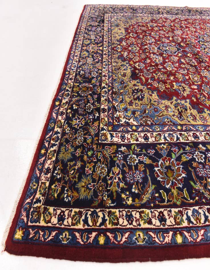 Detail image of  9' 6 x 13' 2  Hand Knotted Isfahan Persian Wool Rug