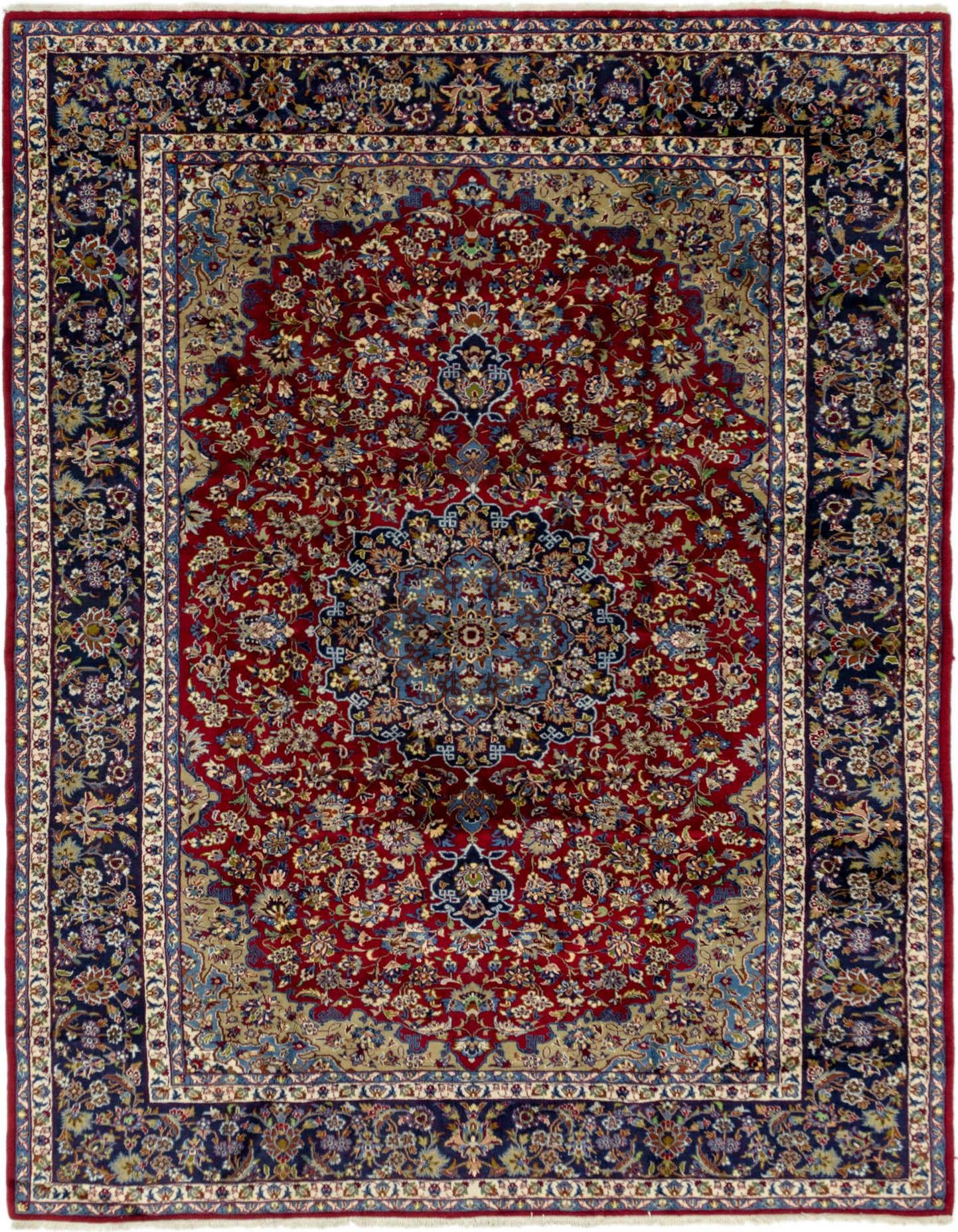 Primary image  9' 6 x 13' 2  Hand Knotted Isfahan Persian Wool Rug