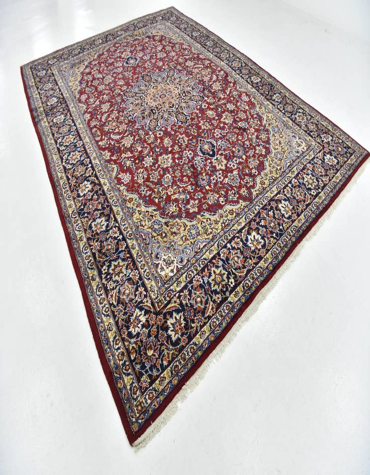 Detail image of  9' 9 x 13' 3  Hand Knotted Isfahan Persian Wool Rug