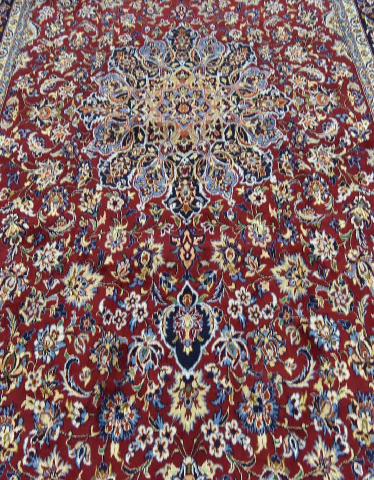 Detail image of  9' 9 x 13' 3  Hand Knotted Isfahan Persian Wool Rug