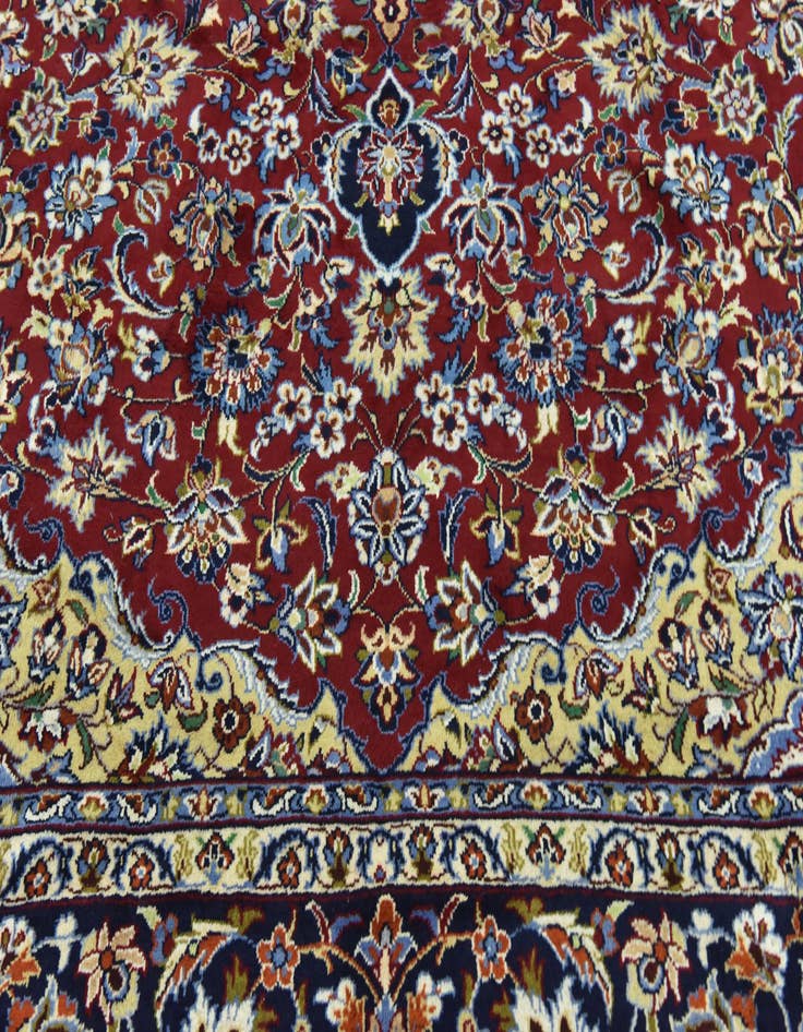 Detail image of  9' 9 x 13' 3  Hand Knotted Isfahan Persian Wool Rug