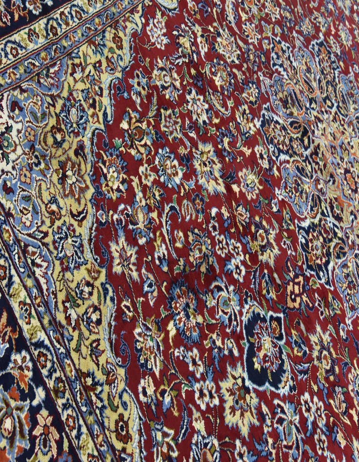 Detail image of  9' 9 x 13' 3  Hand Knotted Isfahan Persian Wool Rug