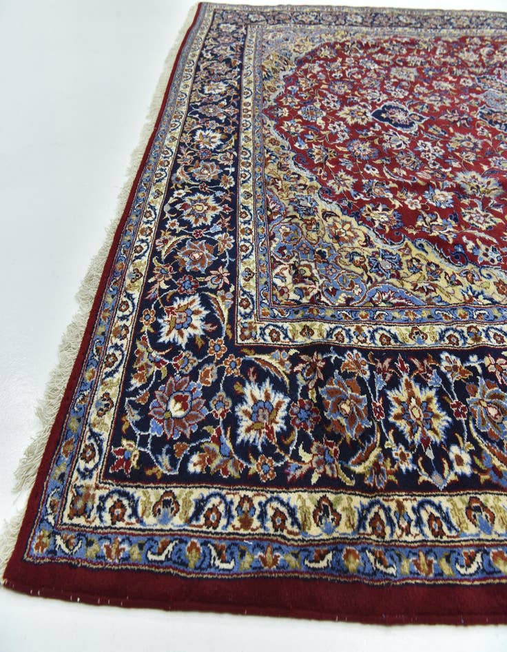 Detail image of  9' 9 x 13' 3  Hand Knotted Isfahan Persian Wool Rug