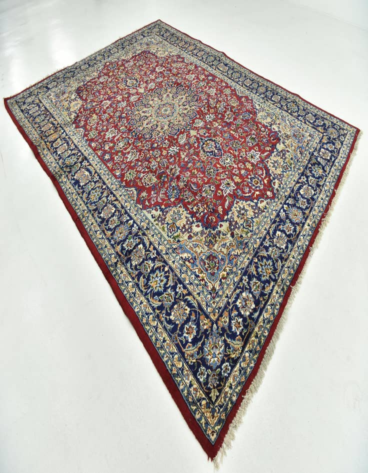 Detail image of  9' 6 x 12' 8  Hand Knotted Isfahan Persian Wool Rug