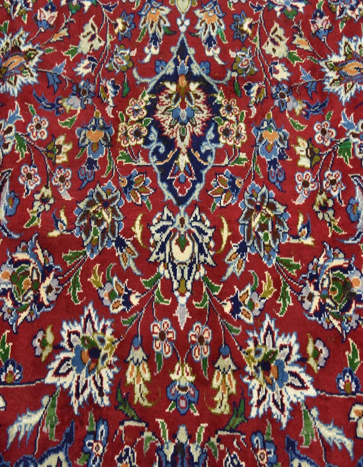 Detail image of  9' 6 x 12' 8  Hand Knotted Isfahan Persian Wool Rug
