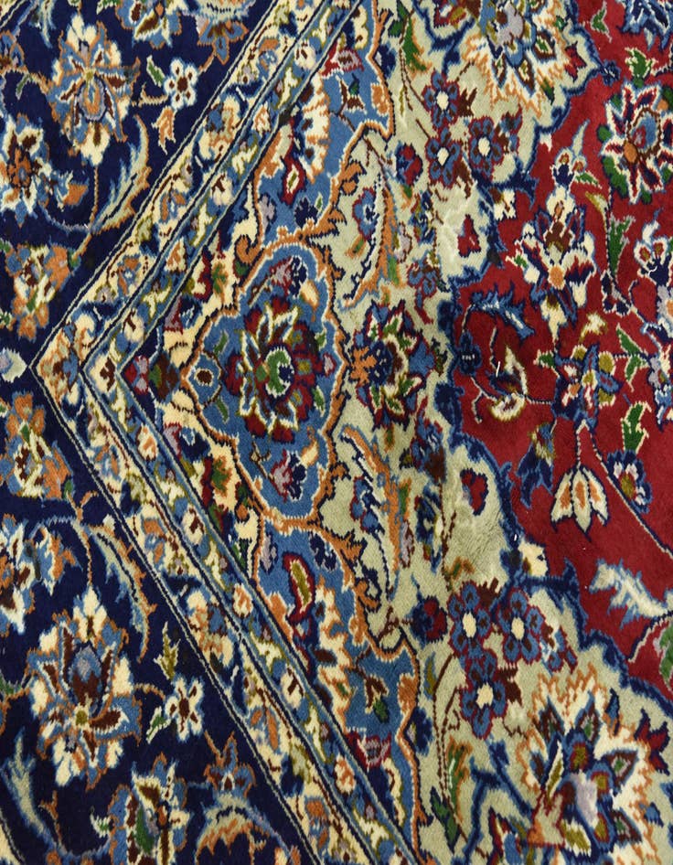Detail image of  9' 6 x 12' 8  Hand Knotted Isfahan Persian Wool Rug