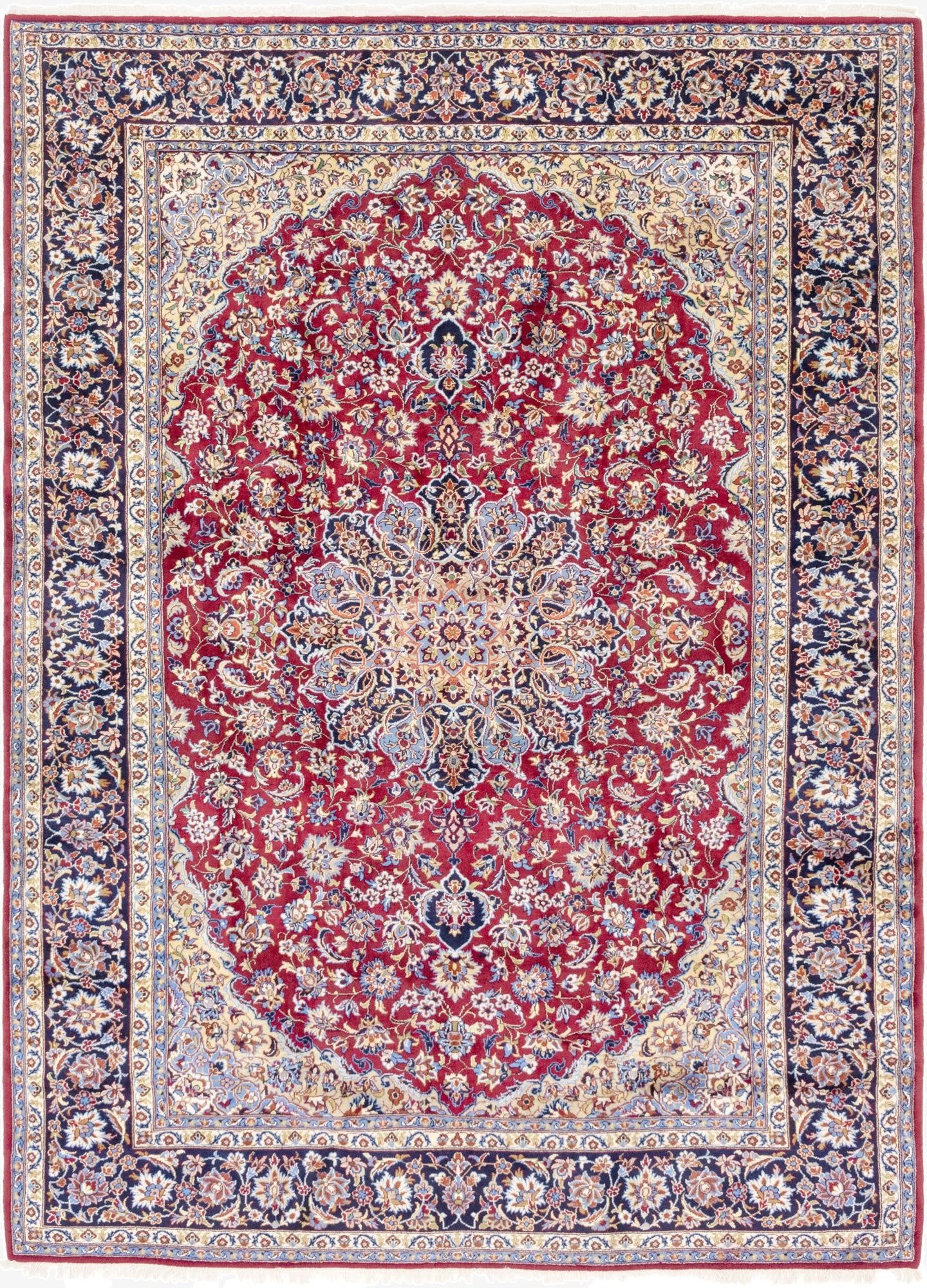  9' 9 x 13' 3  Hand Knotted Isfahan Persian Wool Rug