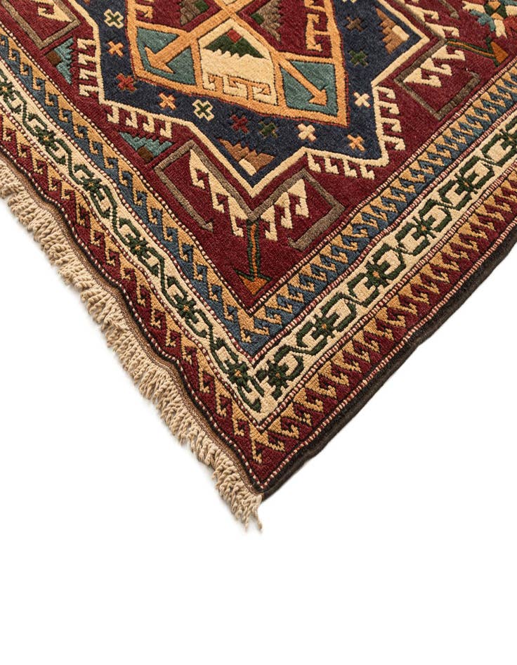 Detail image of  4' x 5' 7  Hand Knotted Kars Wool Rug