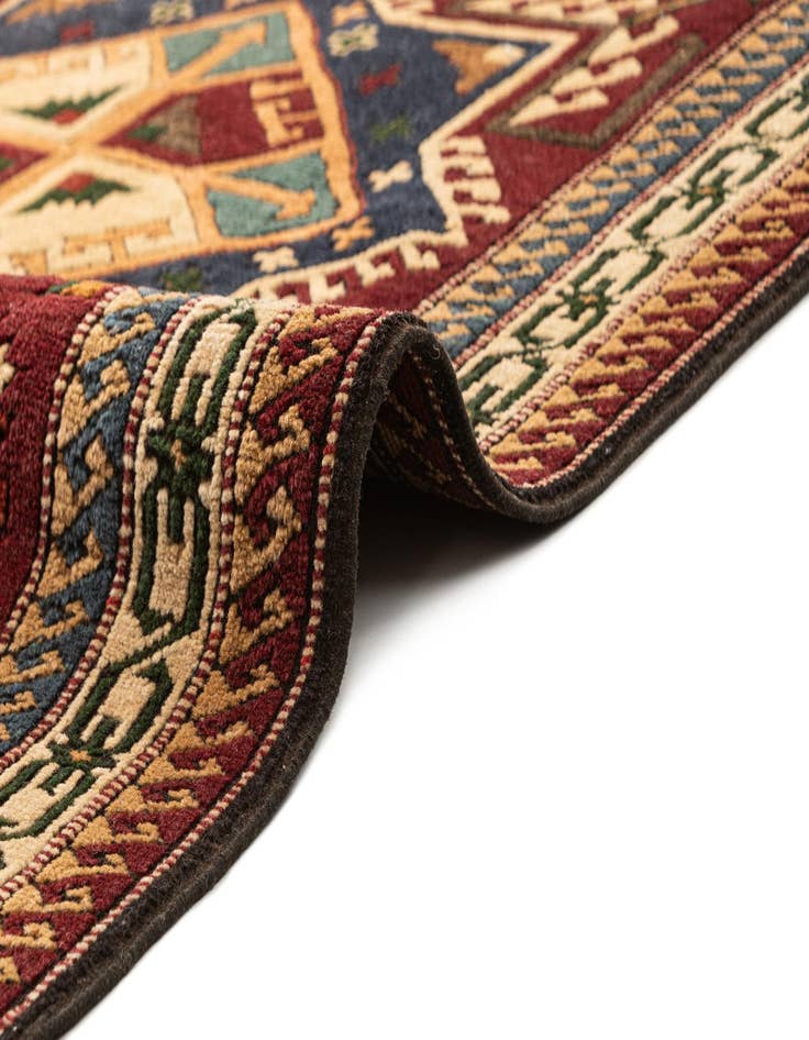 Detail image of  4' x 5' 7  Hand Knotted Kars Wool Rug