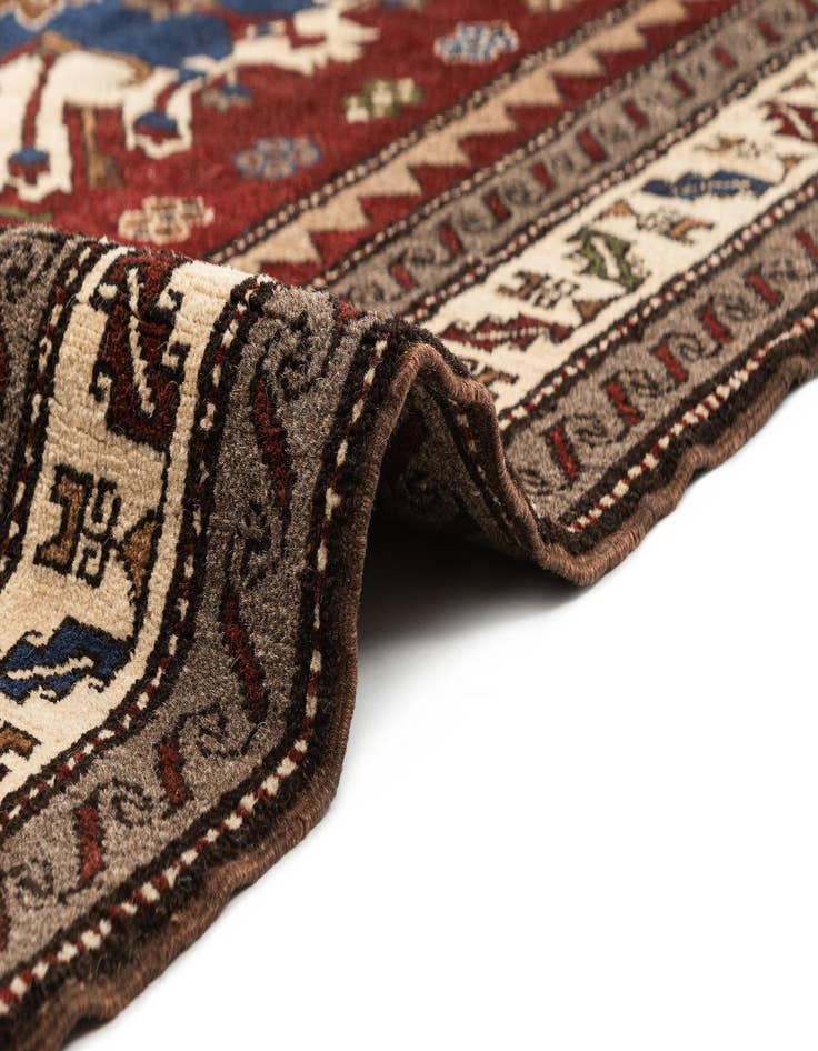 Detail image of  5' 3 x 7' 5  Hand Knotted Kars Wool Rug