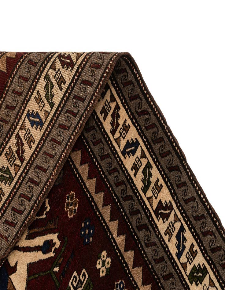 Detail image of  5' 3 x 7' 5  Hand Knotted Kars Wool Rug