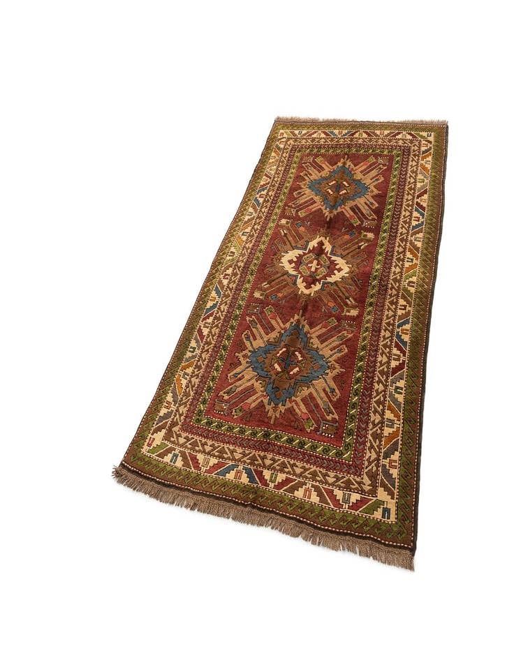 Detail image of  4' 3 x 7' 3  Hand Knotted Kars Wool Rug