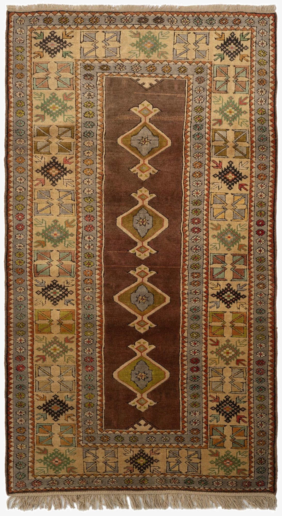  3' 9 x 6' 9  Hand Knotted Kars Oriental Wool Rug