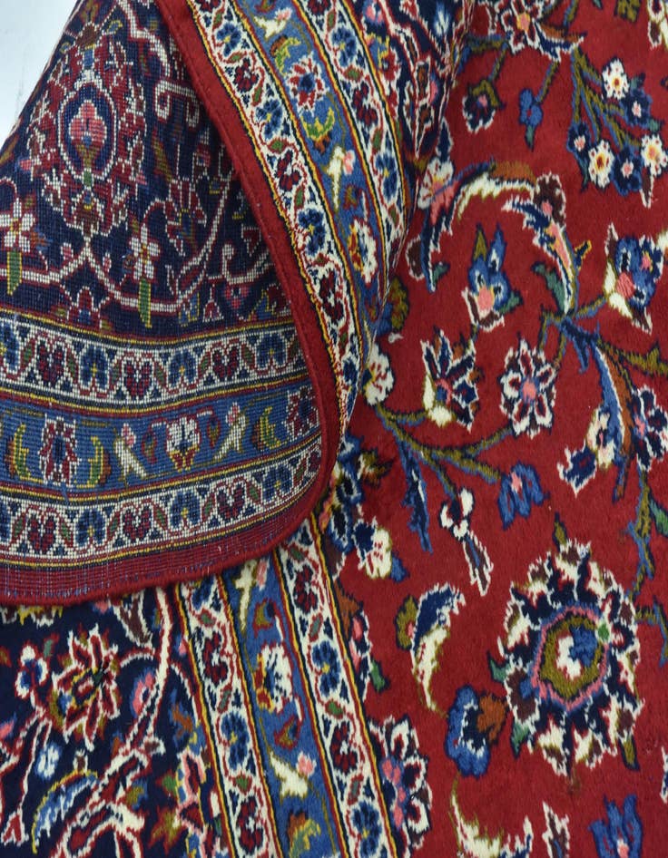 Detail image of  9' 9 x 13' 5  Hand Knotted Kashan Persian Wool Rug