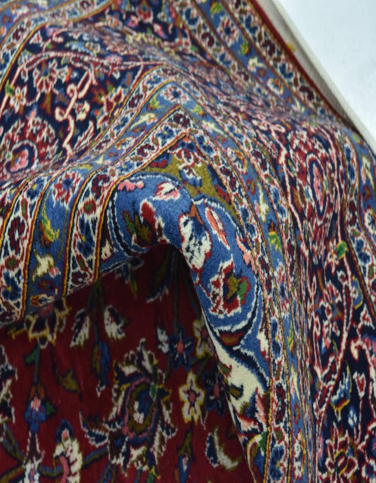 Detail image of  9' 9 x 13' 5  Hand Knotted Kashan Persian Wool Rug