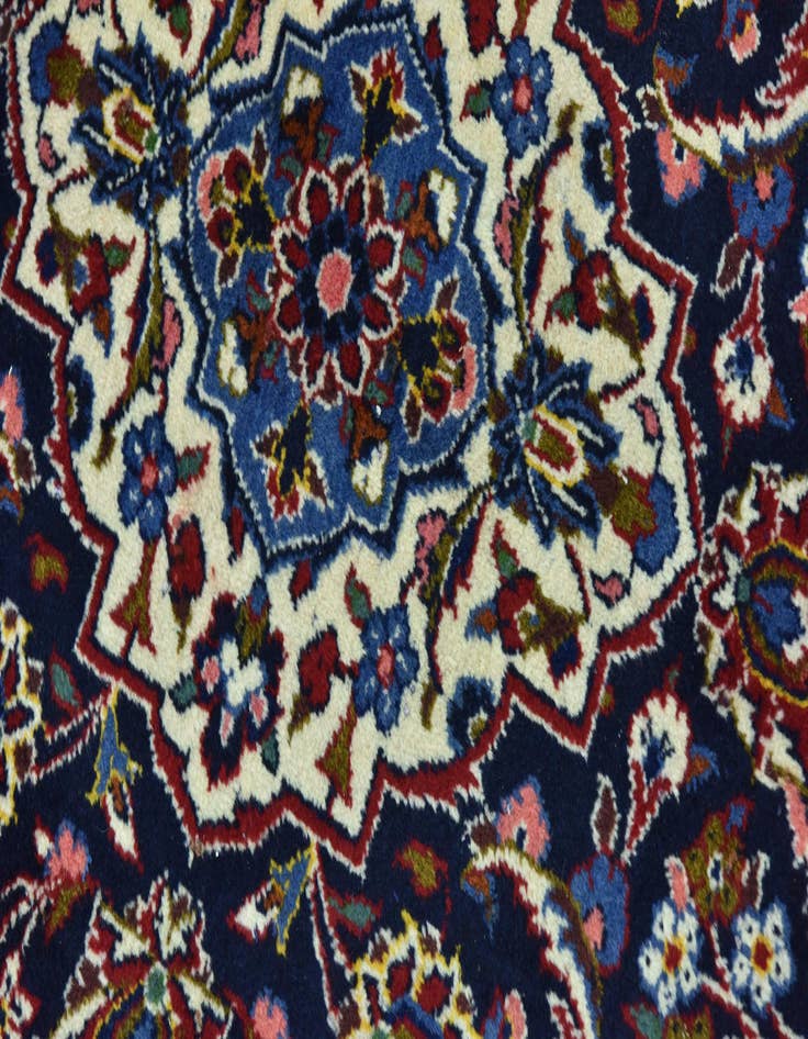 Detail image of  9' 9 x 13' 5  Hand Knotted Kashan Persian Wool Rug